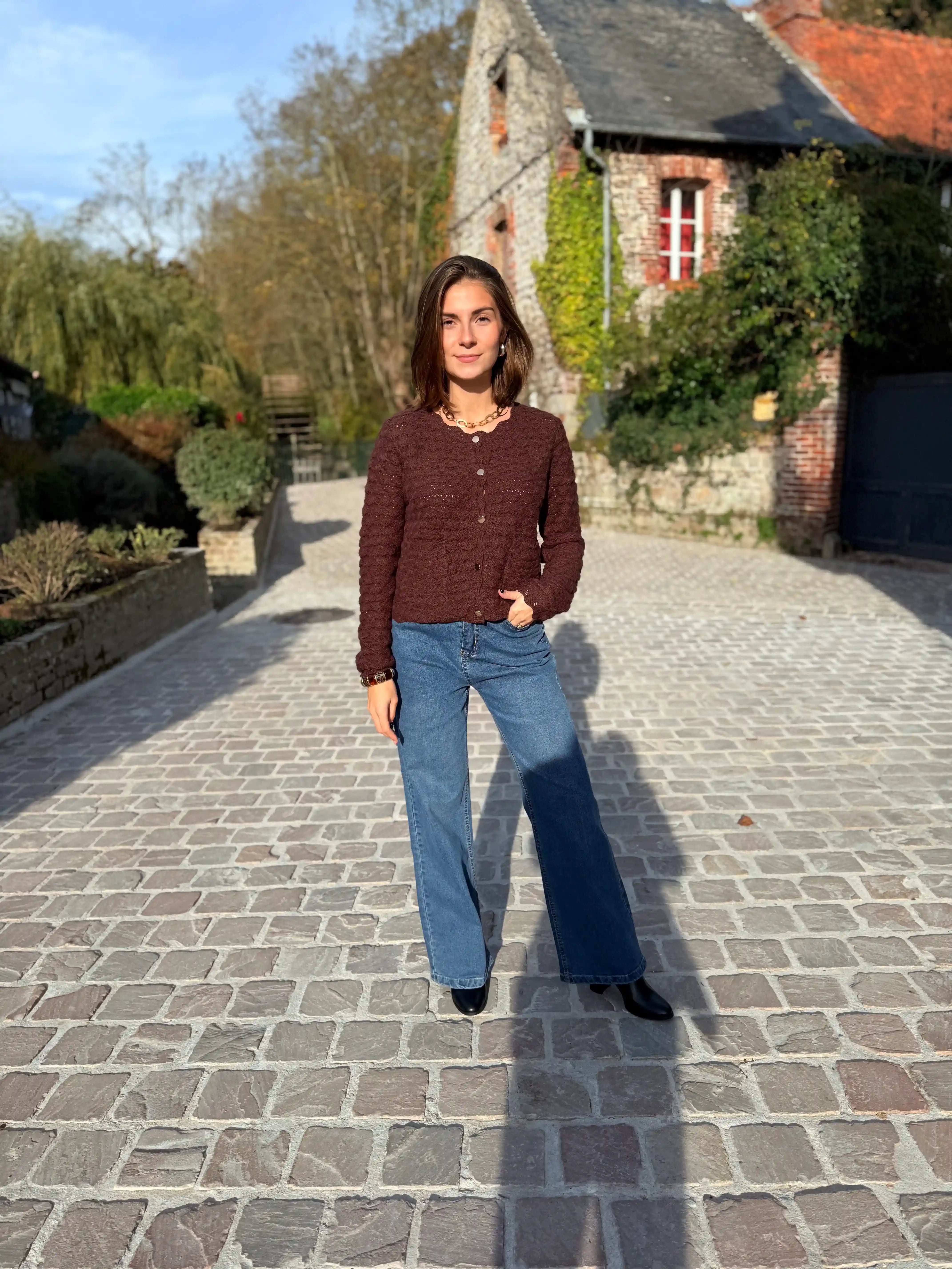 GILET AMBRE CHOCOLAT