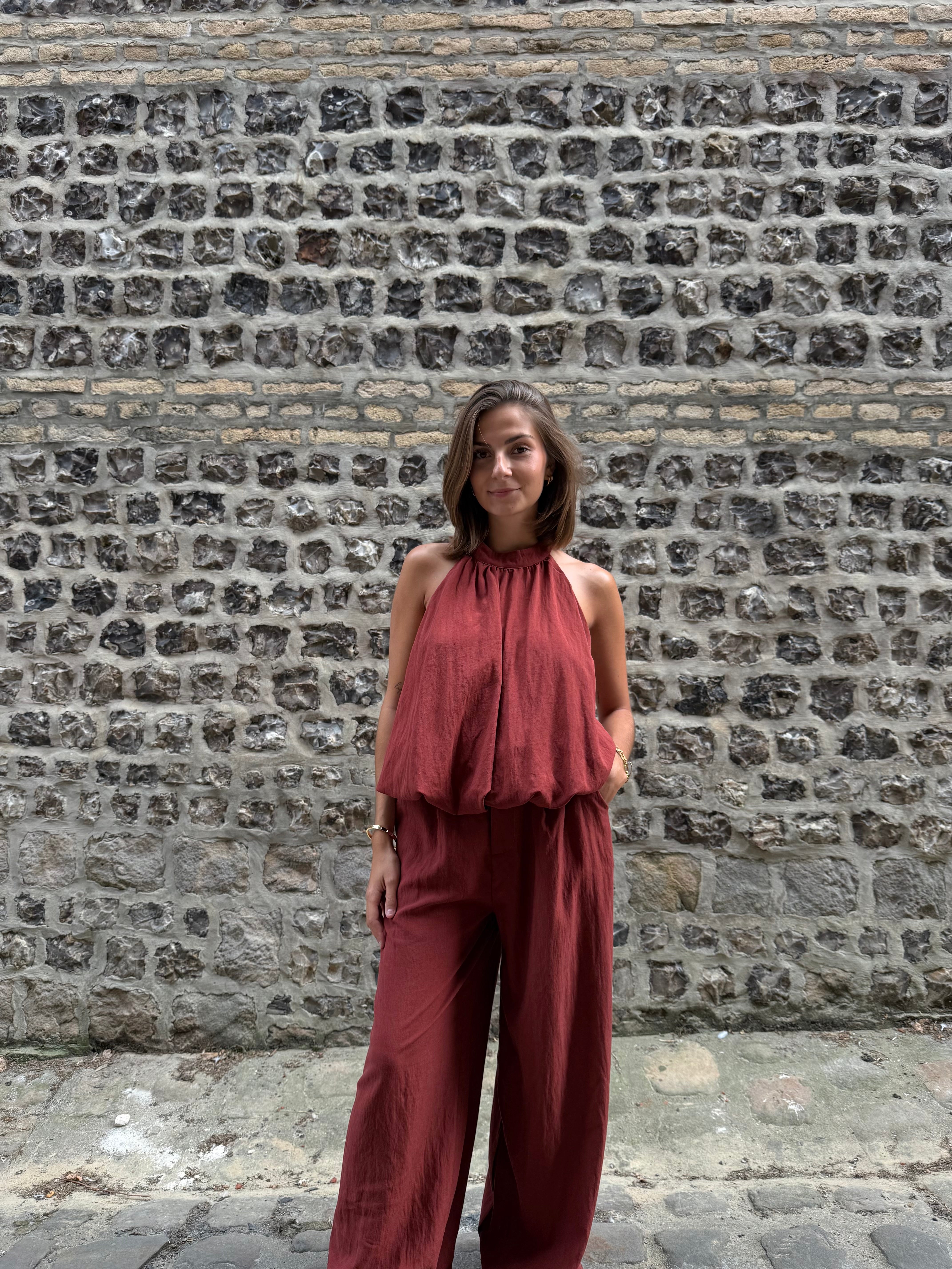 Ensemble ALMA pantalon - terracota