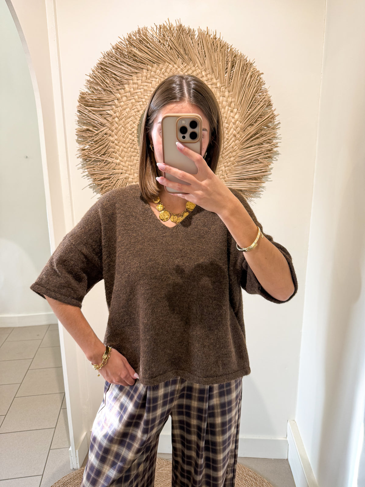 Pull marron chocolat