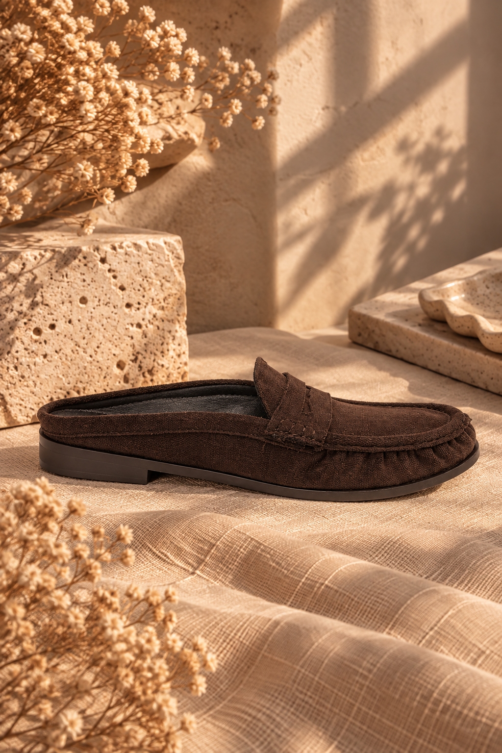 Mocassins mule marron