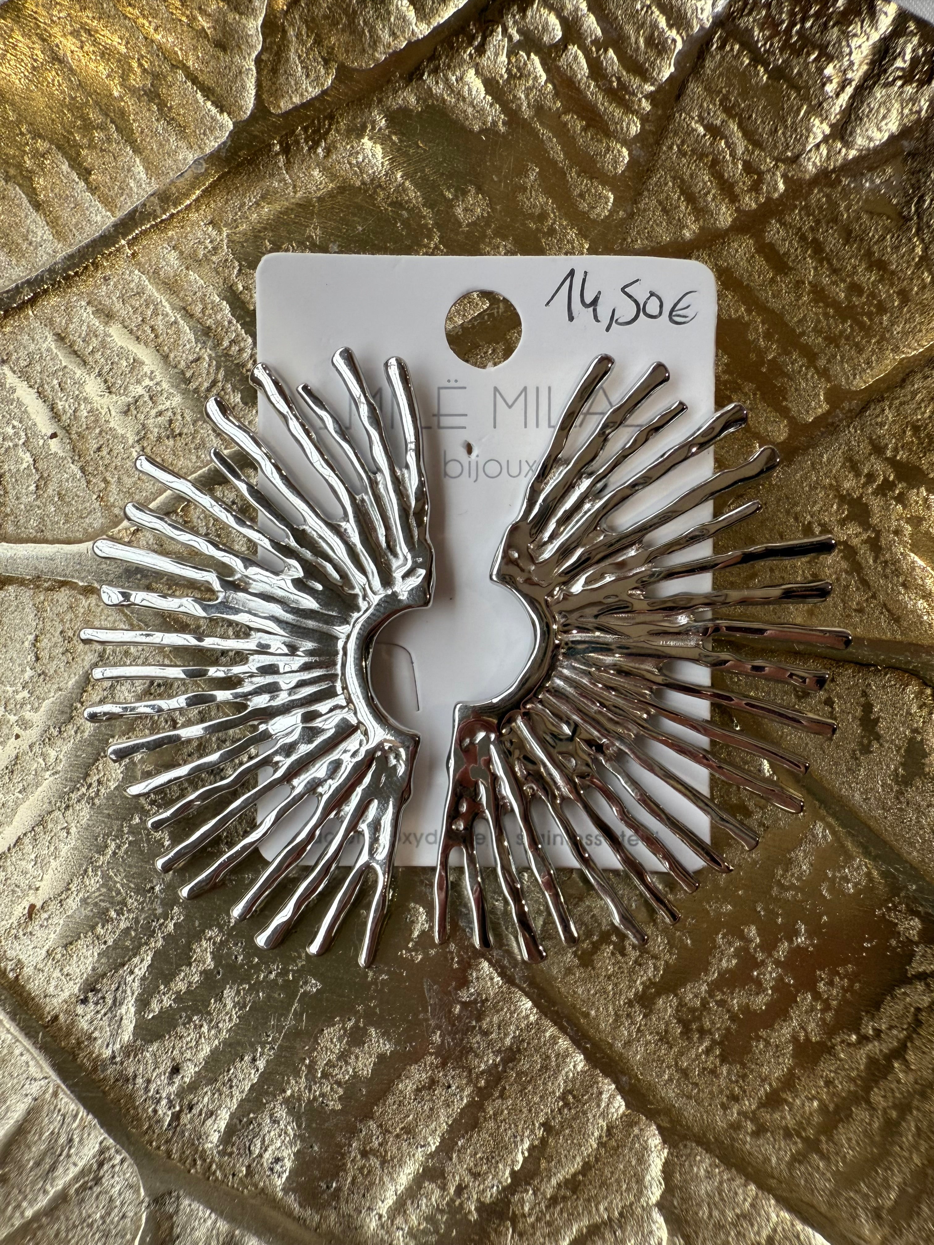 Boucles d’oreilles Soleil Argent