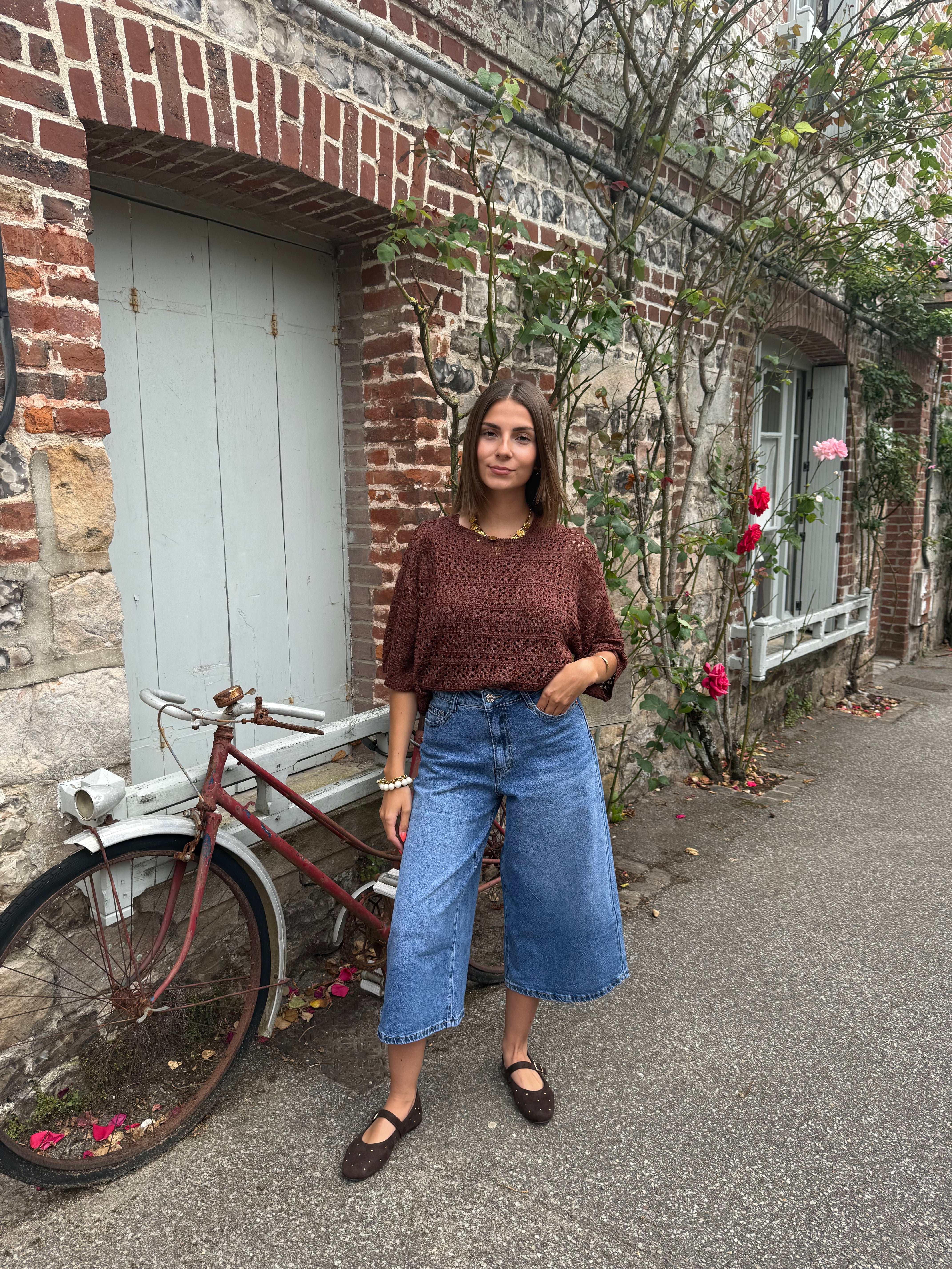 Jupe culotte en jean