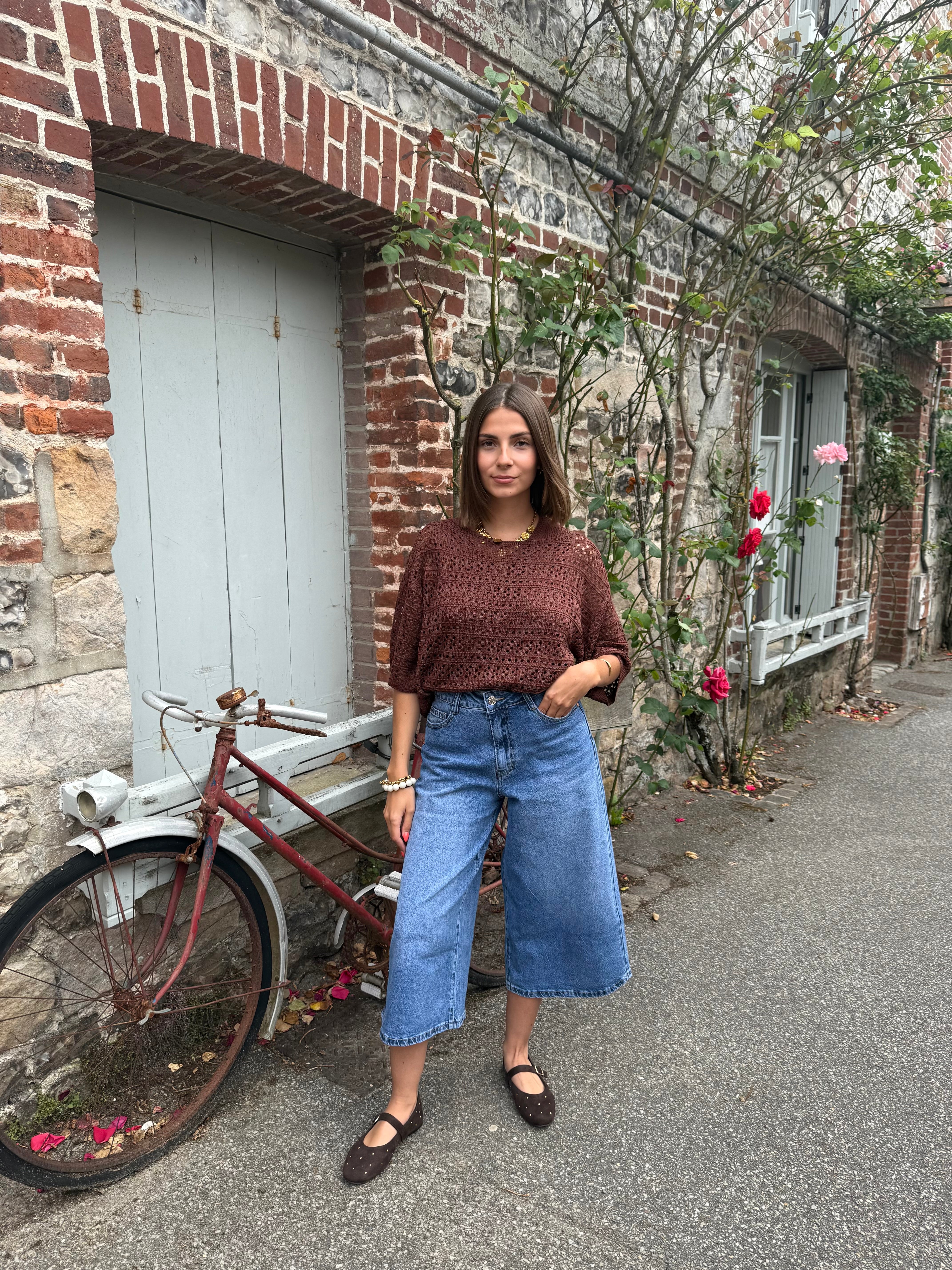 Jupe culotte en jean