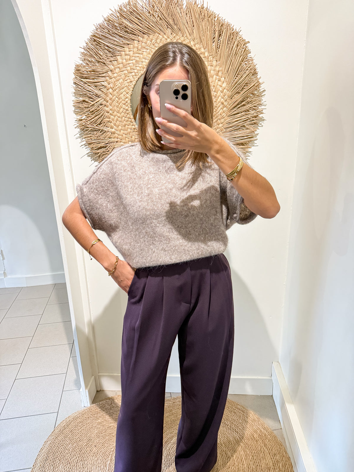 Pull taupe