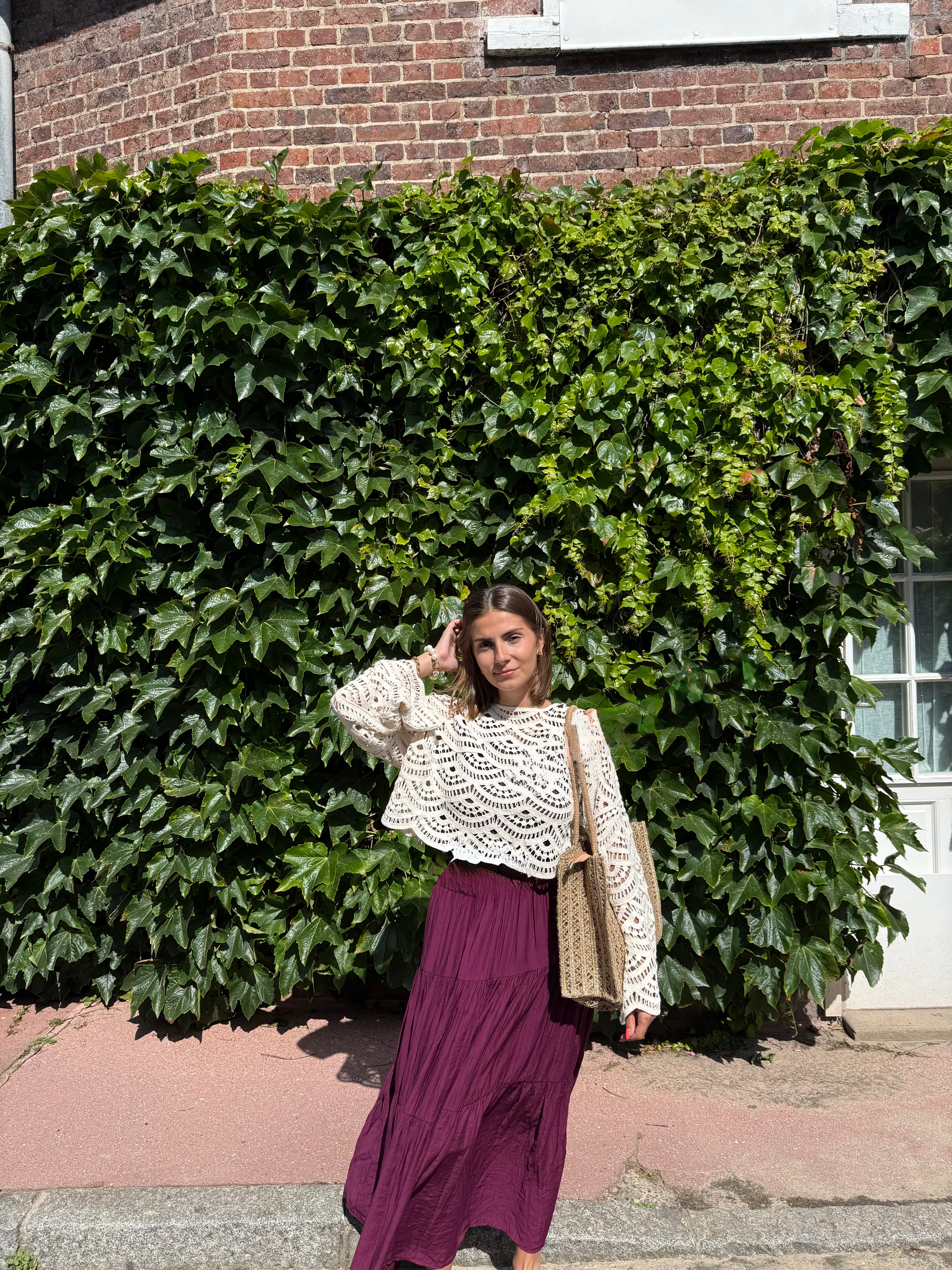Gilet en crochet – Écru