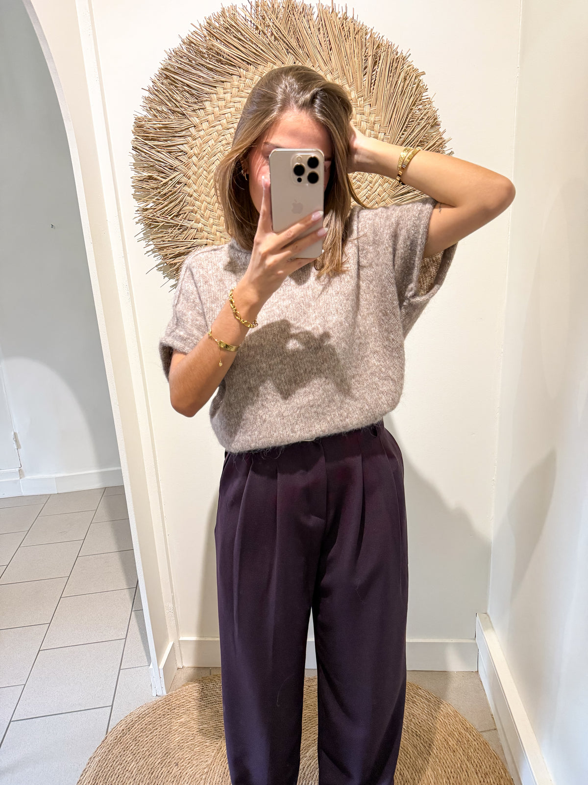 Pull taupe