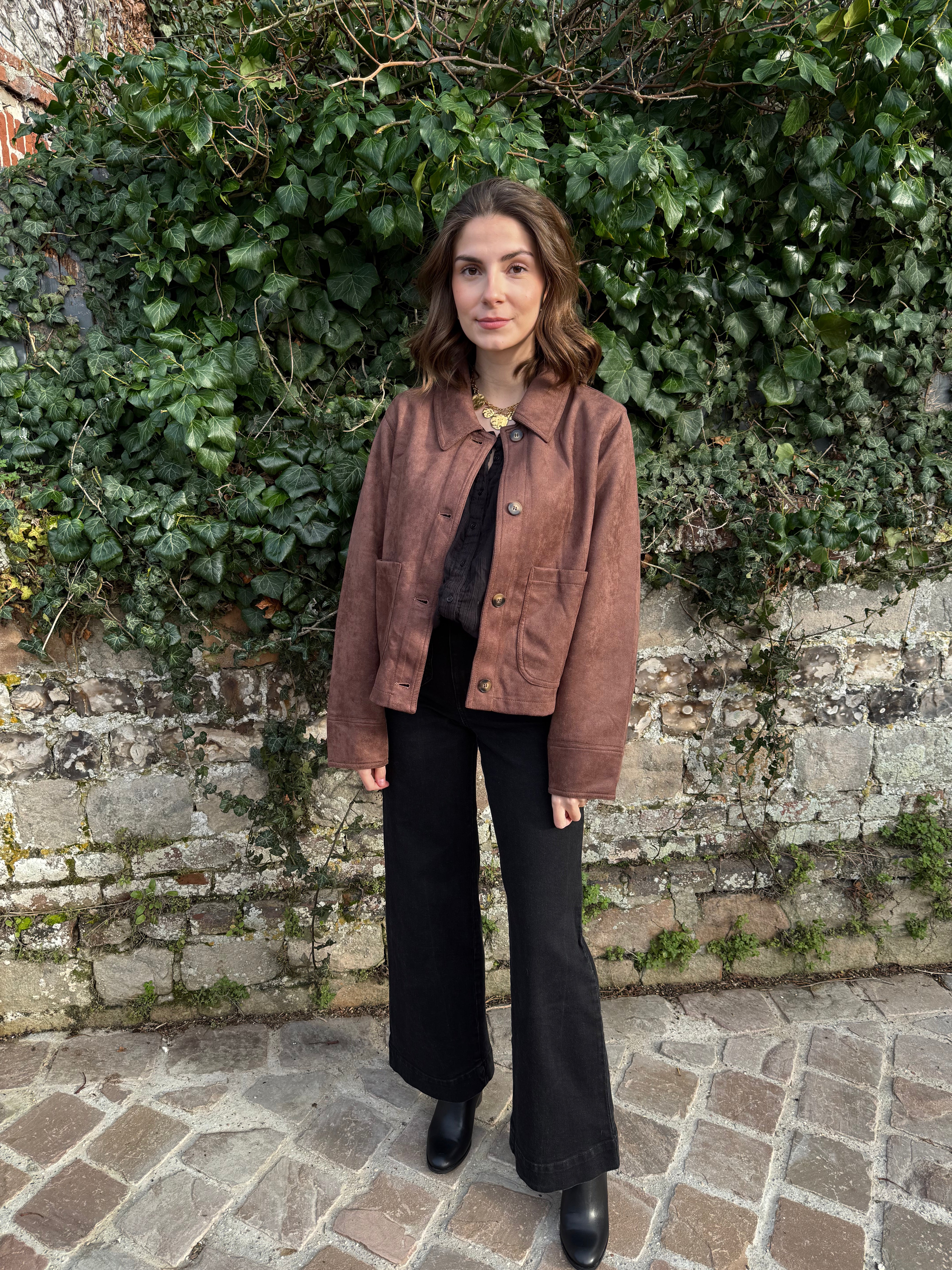 Veste suédine marron