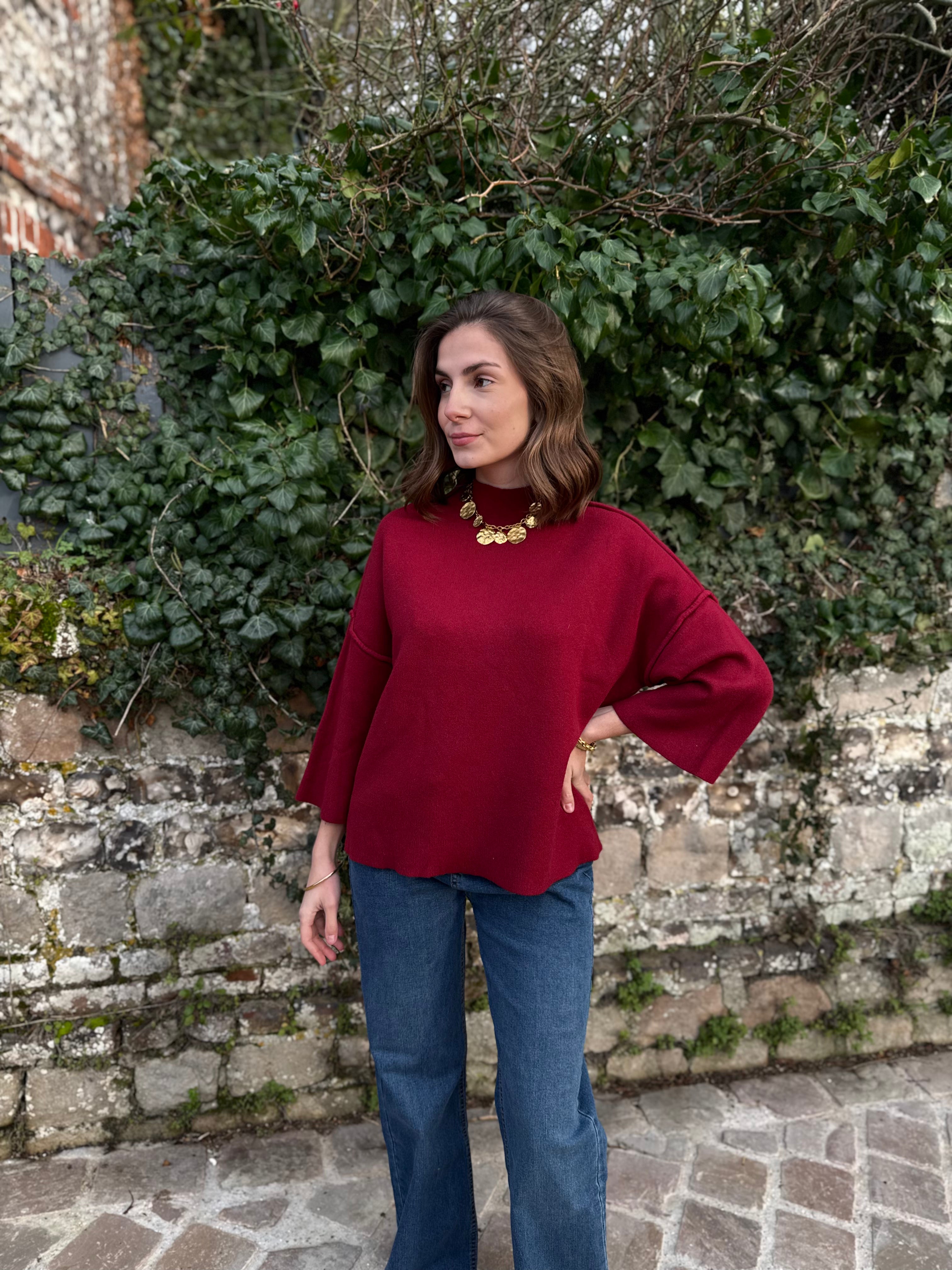 Pull LOU bordeaux