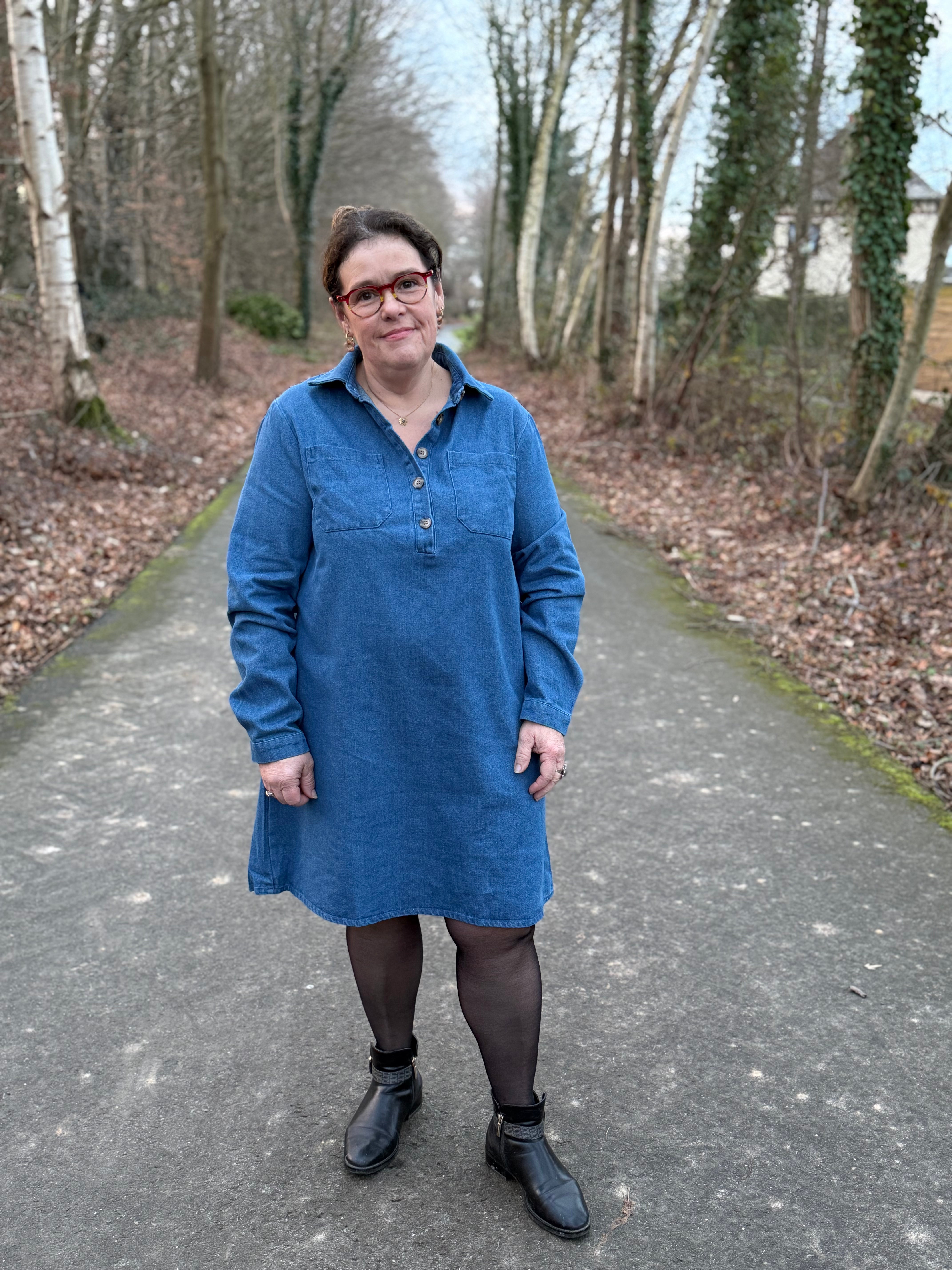 Robe en jean grande taille