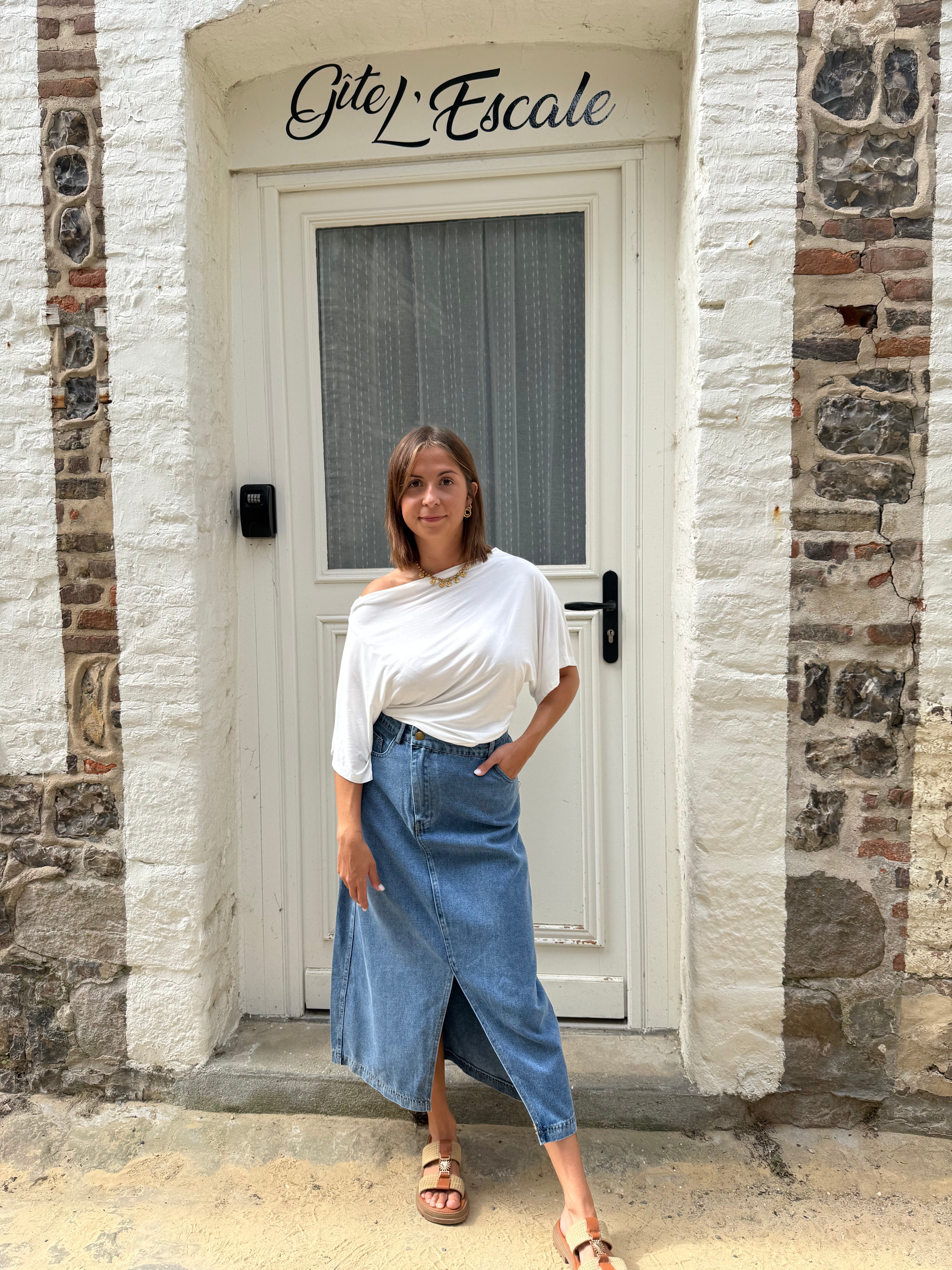 Jupe LÉNA - Denim bleu clair