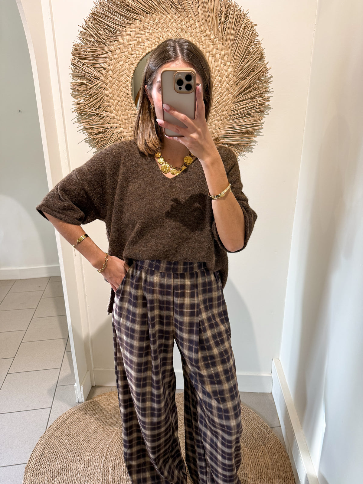 Pantalon à carreaux