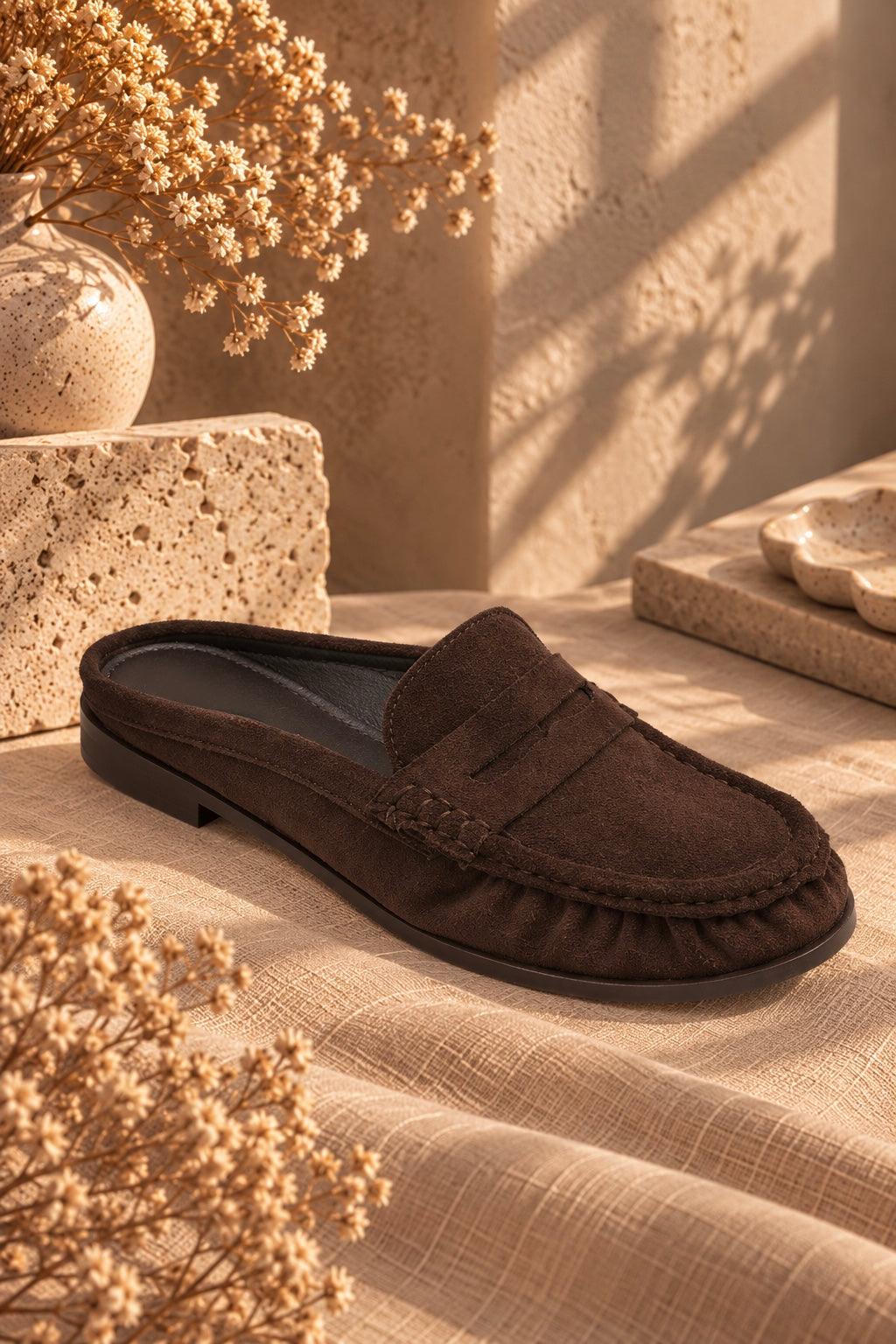 Mocassins mule marron