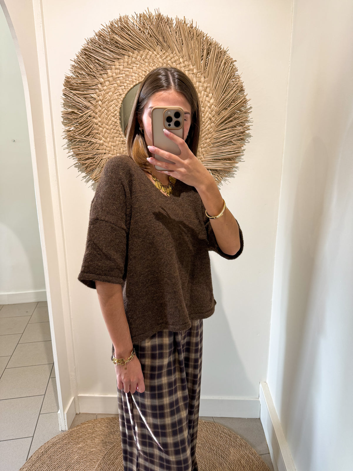 Pull marron chocolat