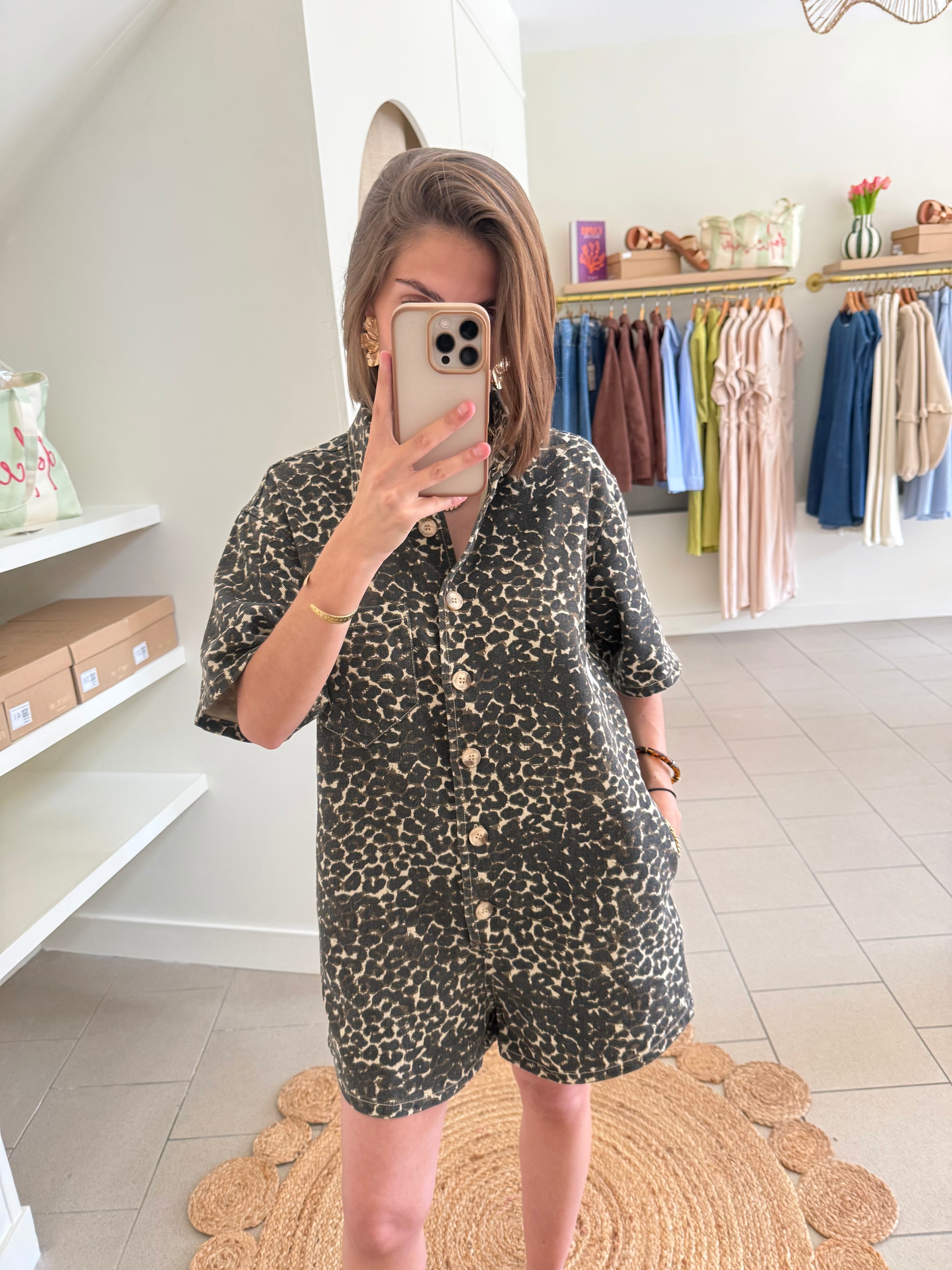 Combi short léopard