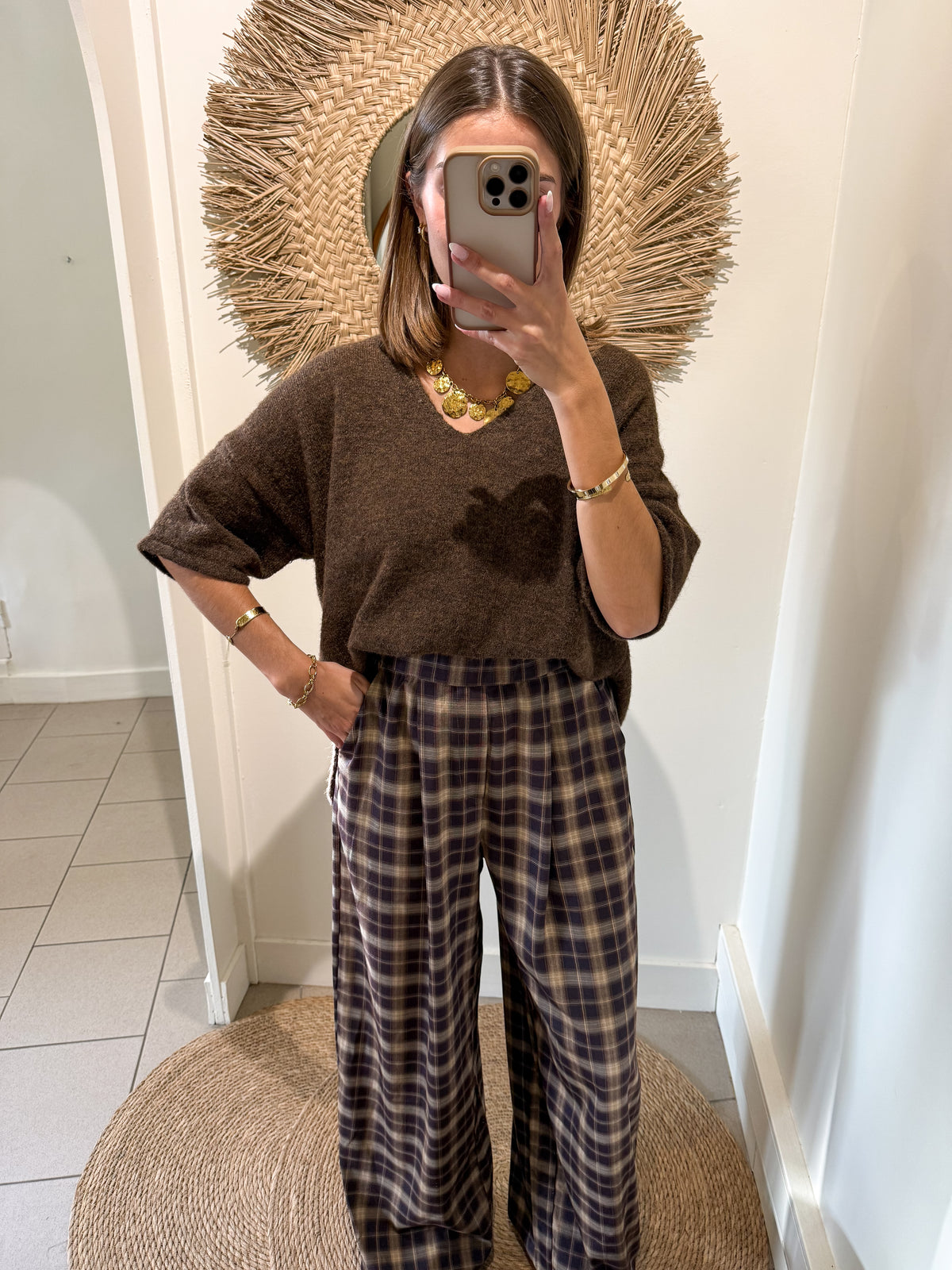 Pantalon à carreaux