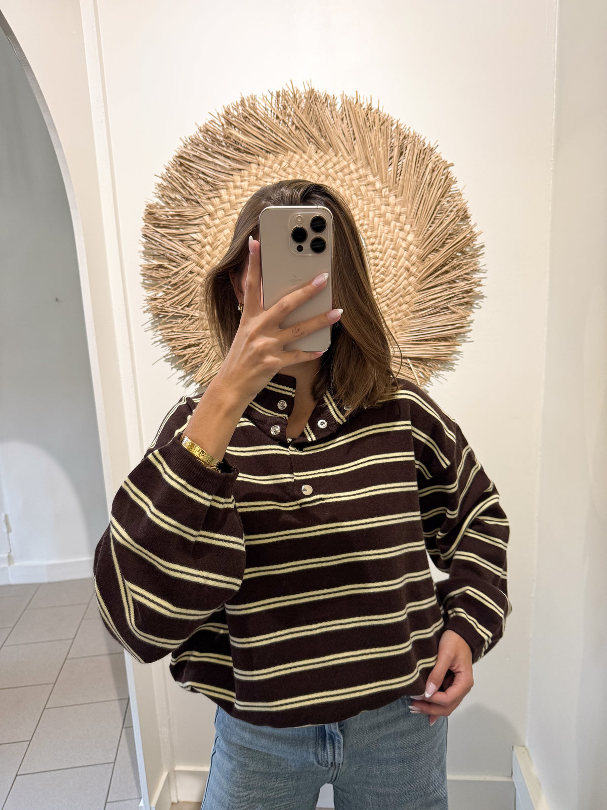 Pull polo rayé