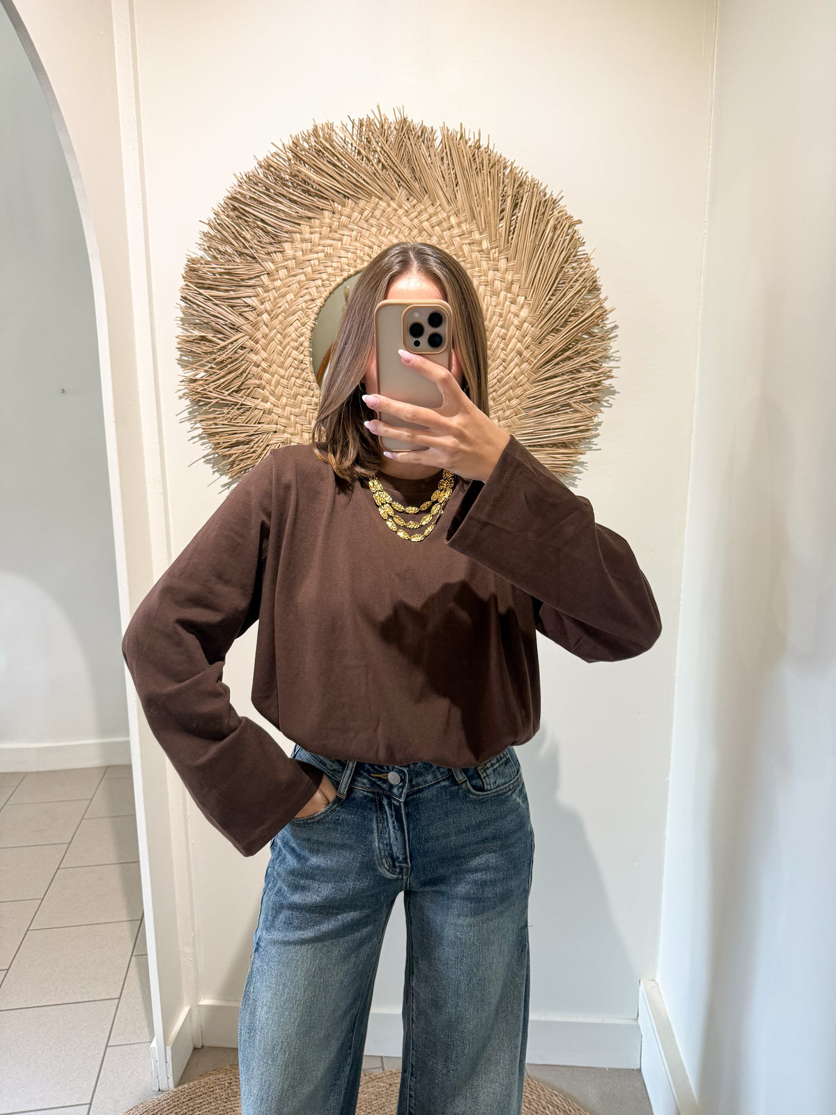 T-shirt marron