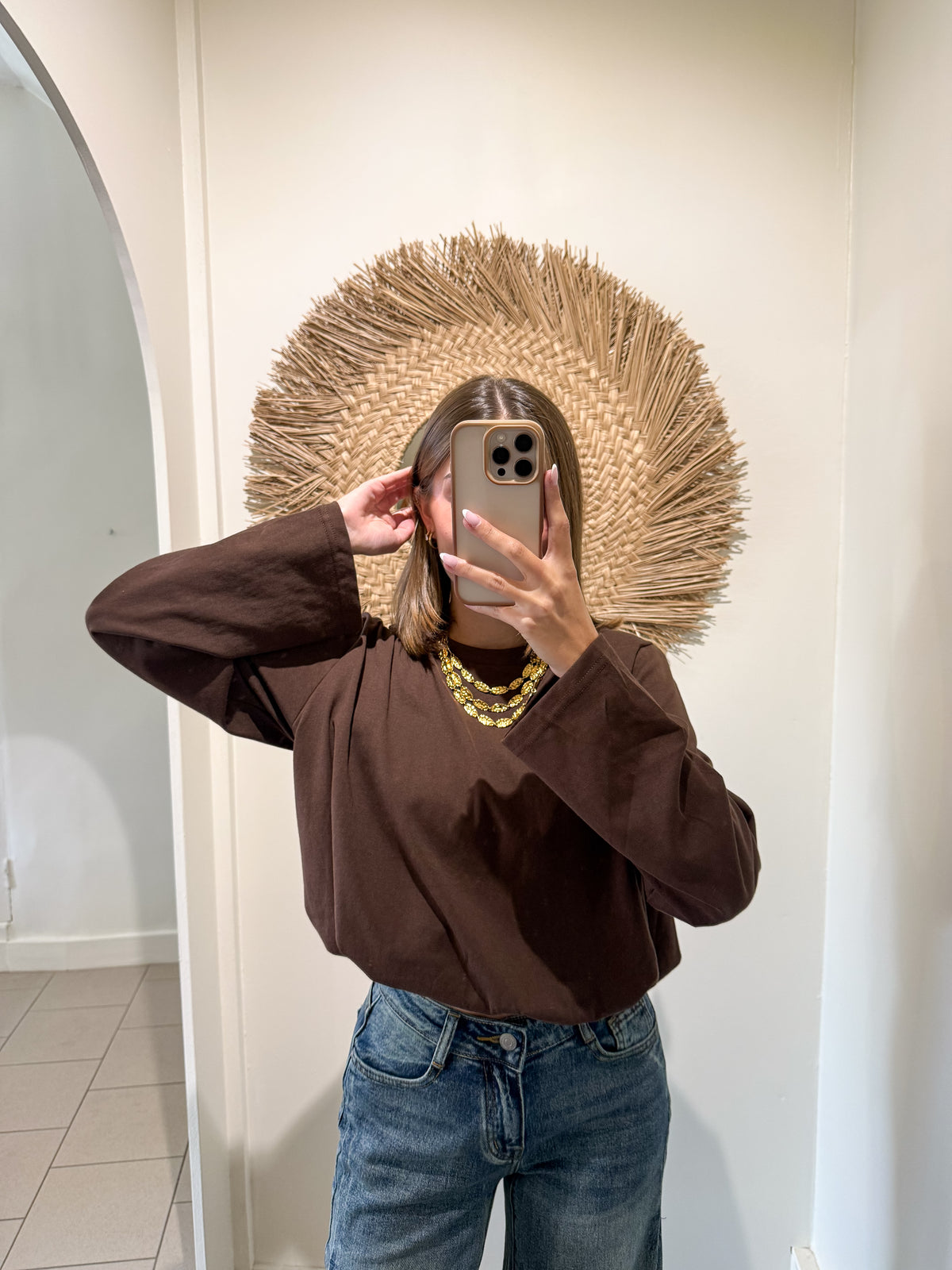 T-shirt marron