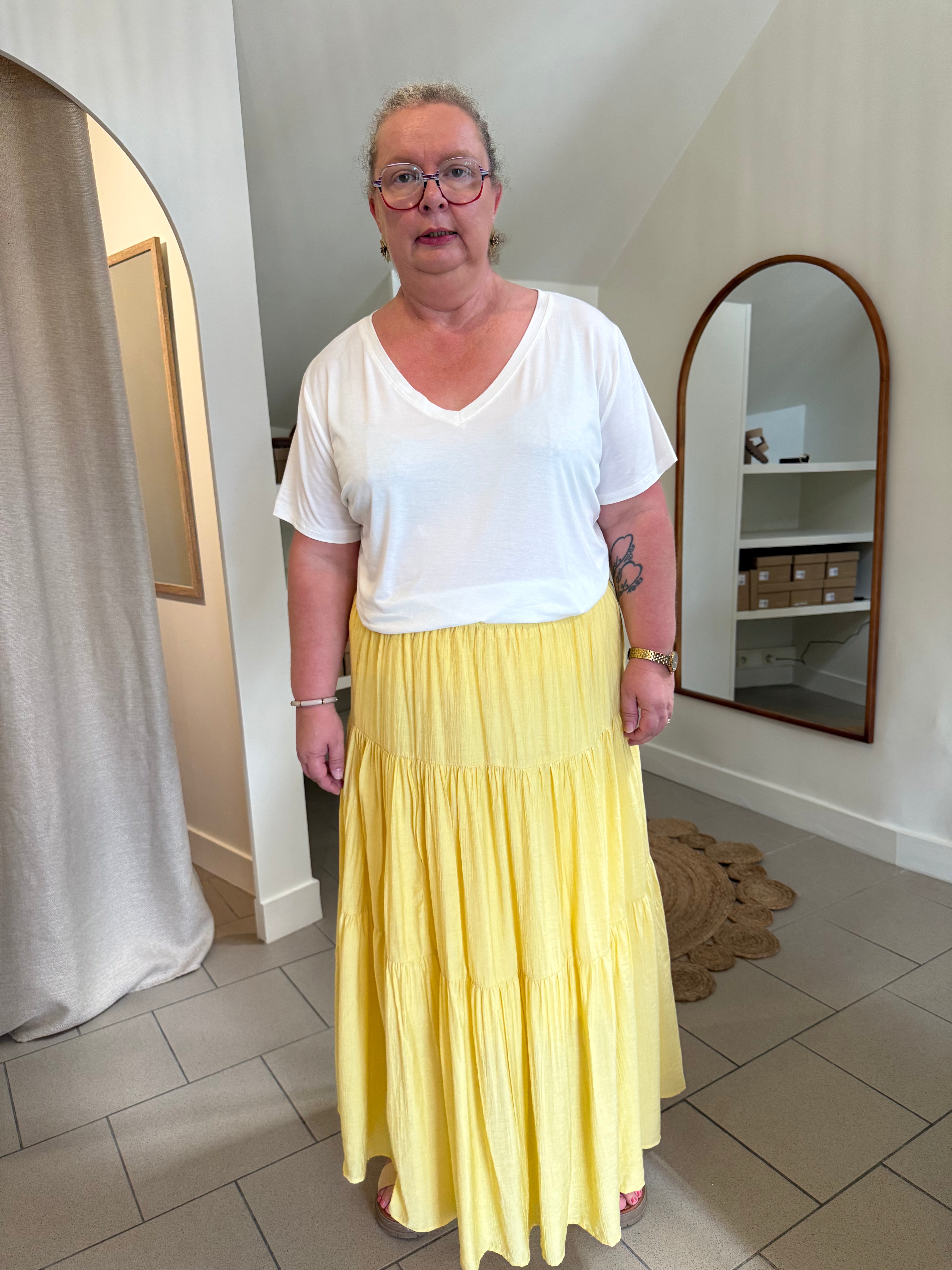T-shirt Basic Blanc Grande Taille