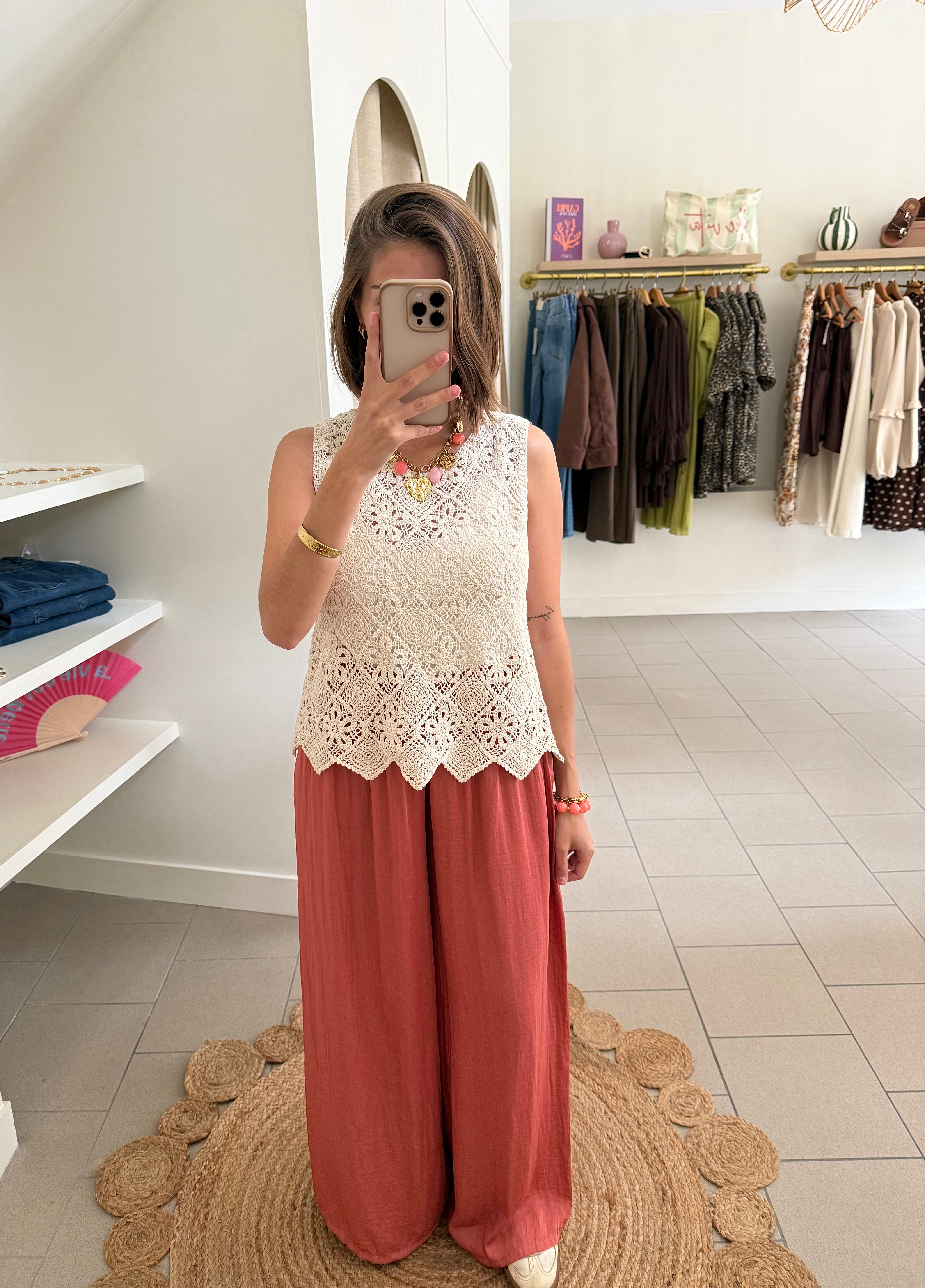 Pantalon Fluide Terracotta