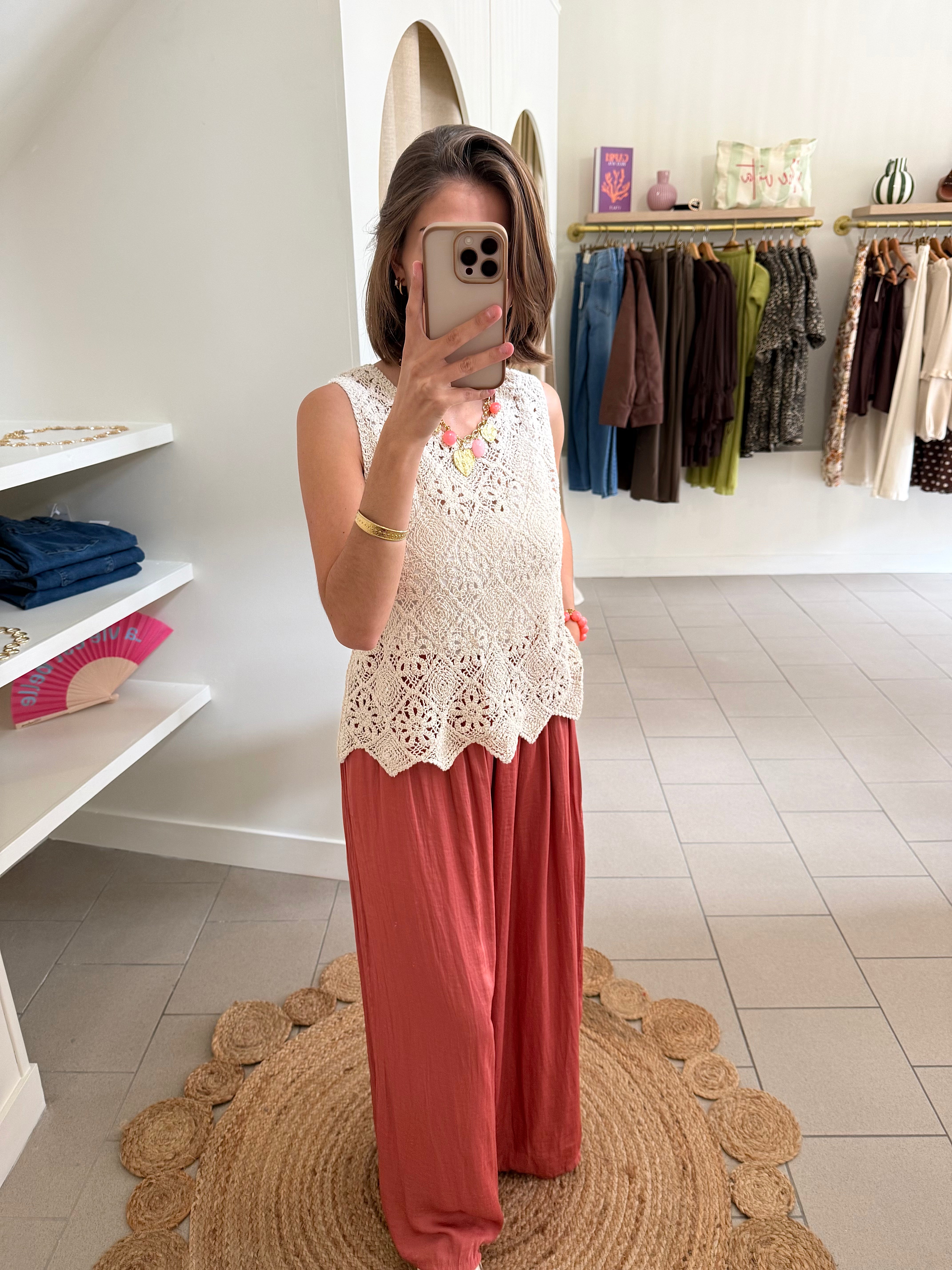 Pantalon Fluide Terracotta